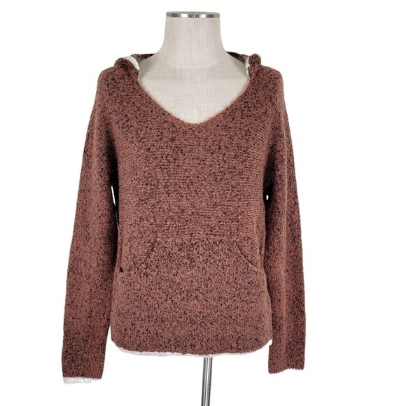 Prana Shine On Sweater Hoodie Size S Kangaroo Pocket Long Sleeve Rust Soft - Picture 1 of 12